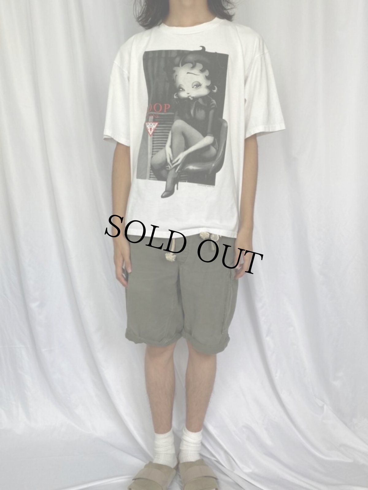 画像2: 90's Betty Boop USA製 "BOOP JEANS" キャラクターパロディプリントTシャツ XL (2)