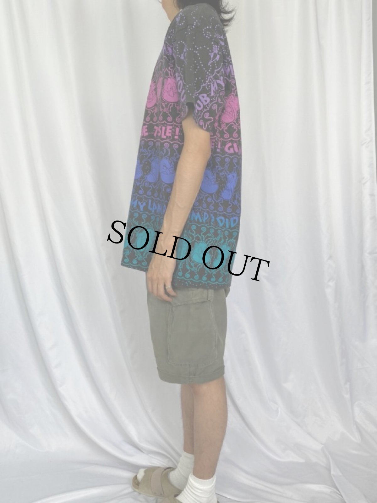 画像3: 90's Disney Aladdin "DID YOU RUB MY LAMP?" キャラクター 大判プリントTシャツ (3)