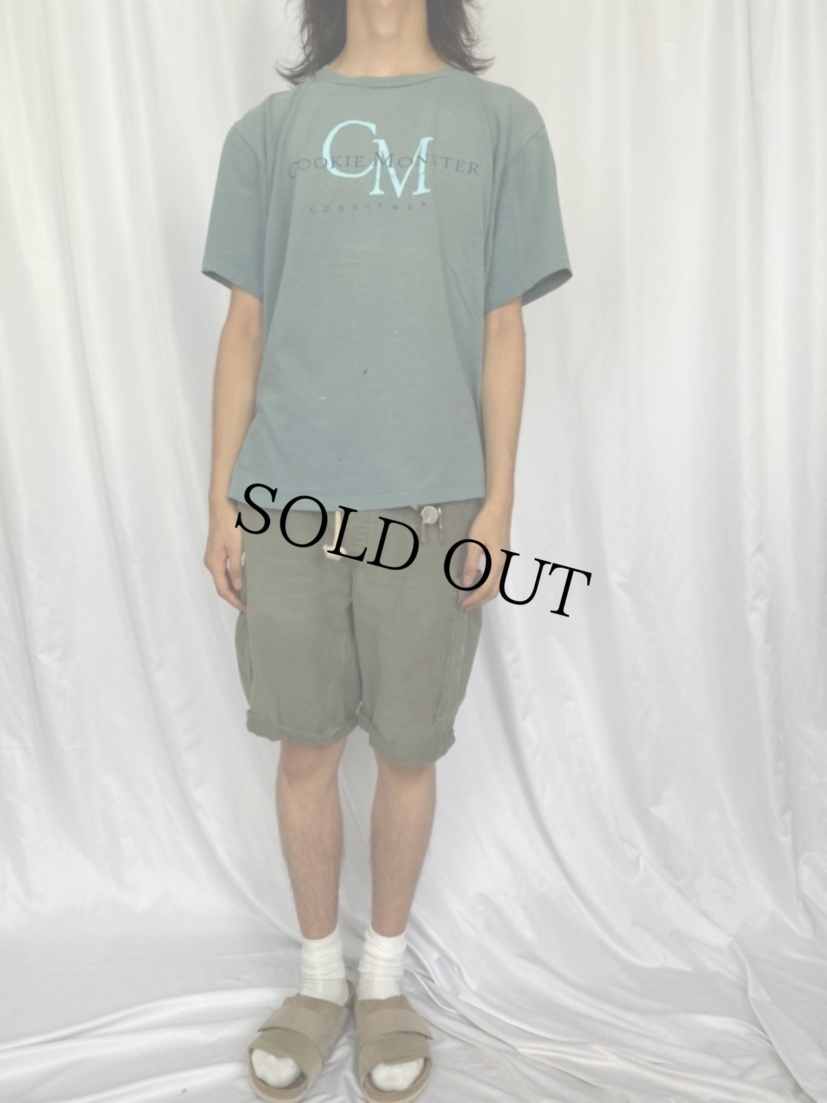 画像2: 90's COOKIE MONSTER USA製 "Calvin Klein"パロディTシャツ XL (2)