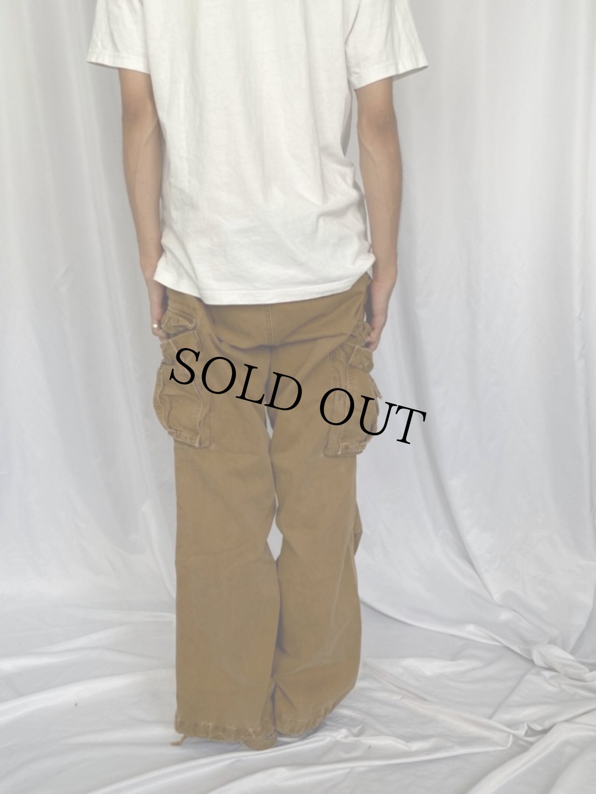 画像4: ABERCROMBIE AND FITCH コットンツイル カーゴパンツ W36 (4)