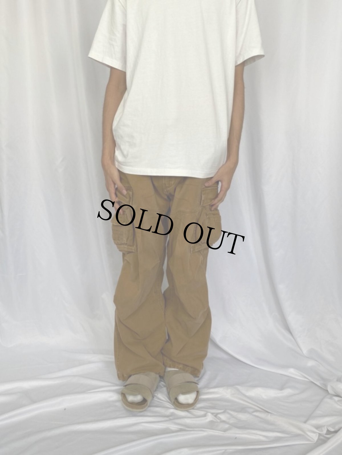 画像2: ABERCROMBIE AND FITCH コットンツイル カーゴパンツ W36 (2)