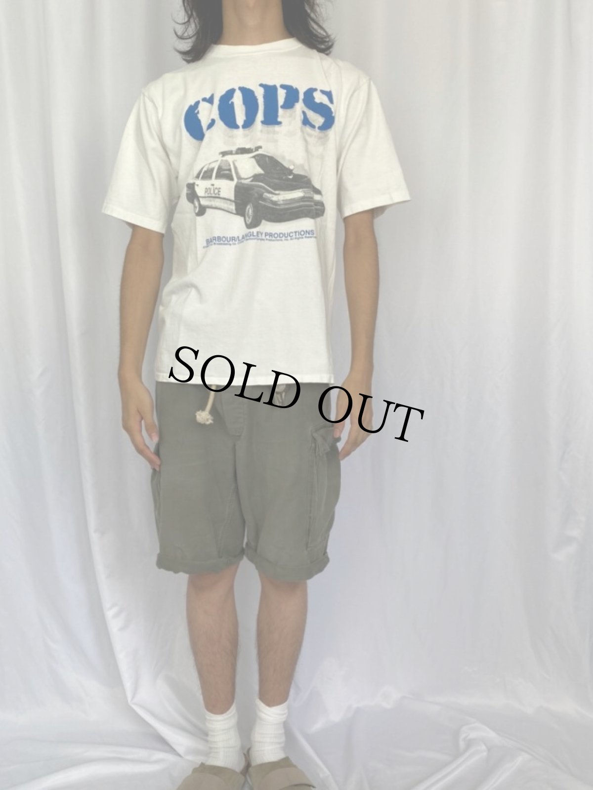 画像2: 90's COPS USA製 テレビ番組 プリントTシャツ L (2)