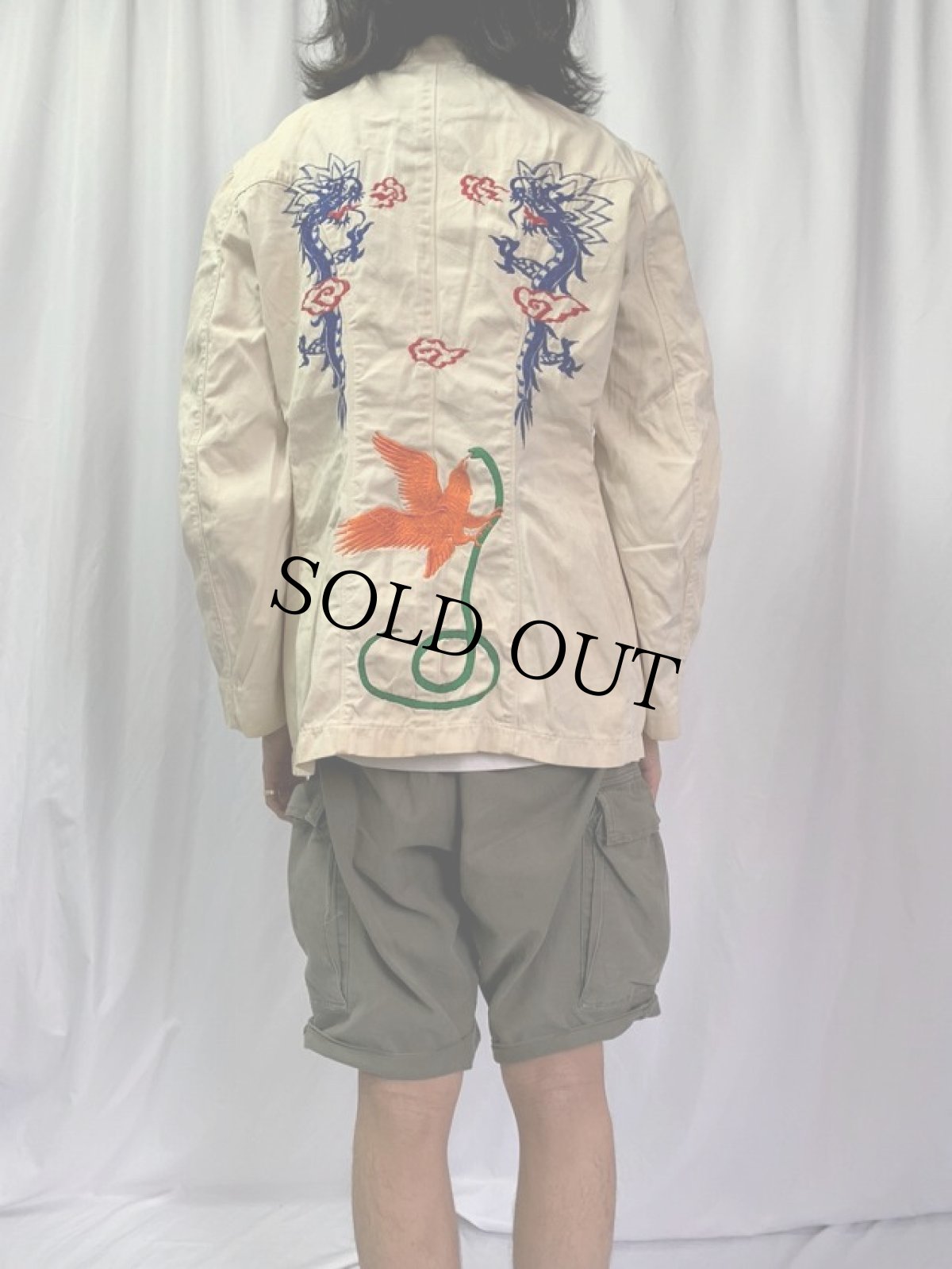 画像4: 60〜70's 刺繍入り スタンドカラージャケット (4)