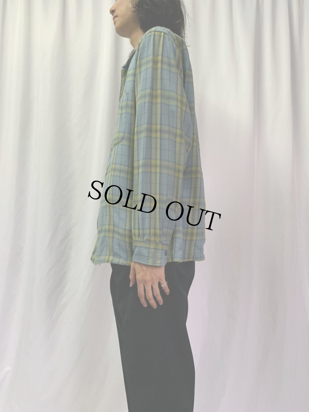 画像3: 60's Sir Pendleton チェック柄 オープンカラーウールシャツ XL (3)