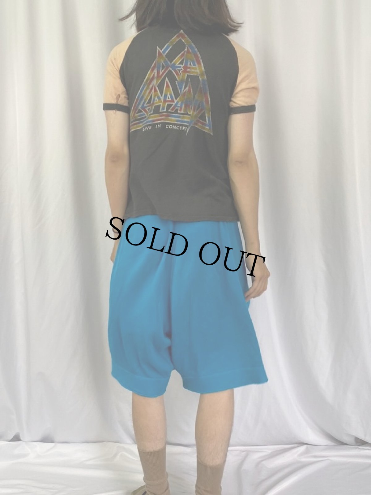 画像4: 80's DEF LEPPARD PAKSTAN製 パキ綿 ロックバンド ラグランTシャツ M (4)