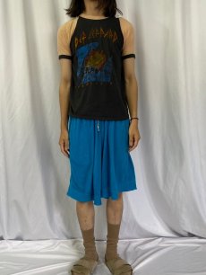 画像2: 80's DEF LEPPARD PAKSTAN製 パキ綿 ロックバンド ラグランTシャツ M (2)