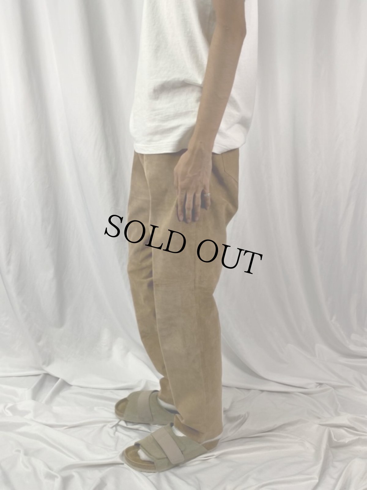 画像3: スウェードパンツ W33 (3)