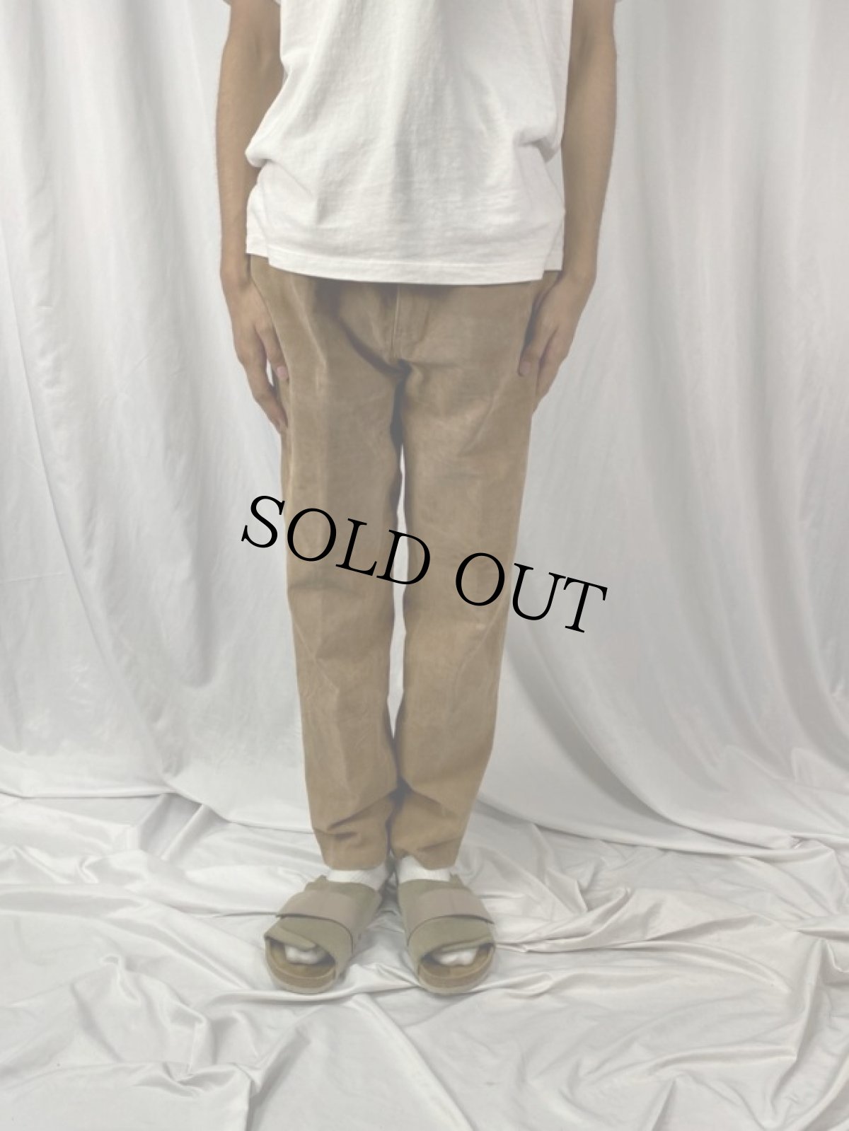 画像2: スウェードパンツ W33 (2)