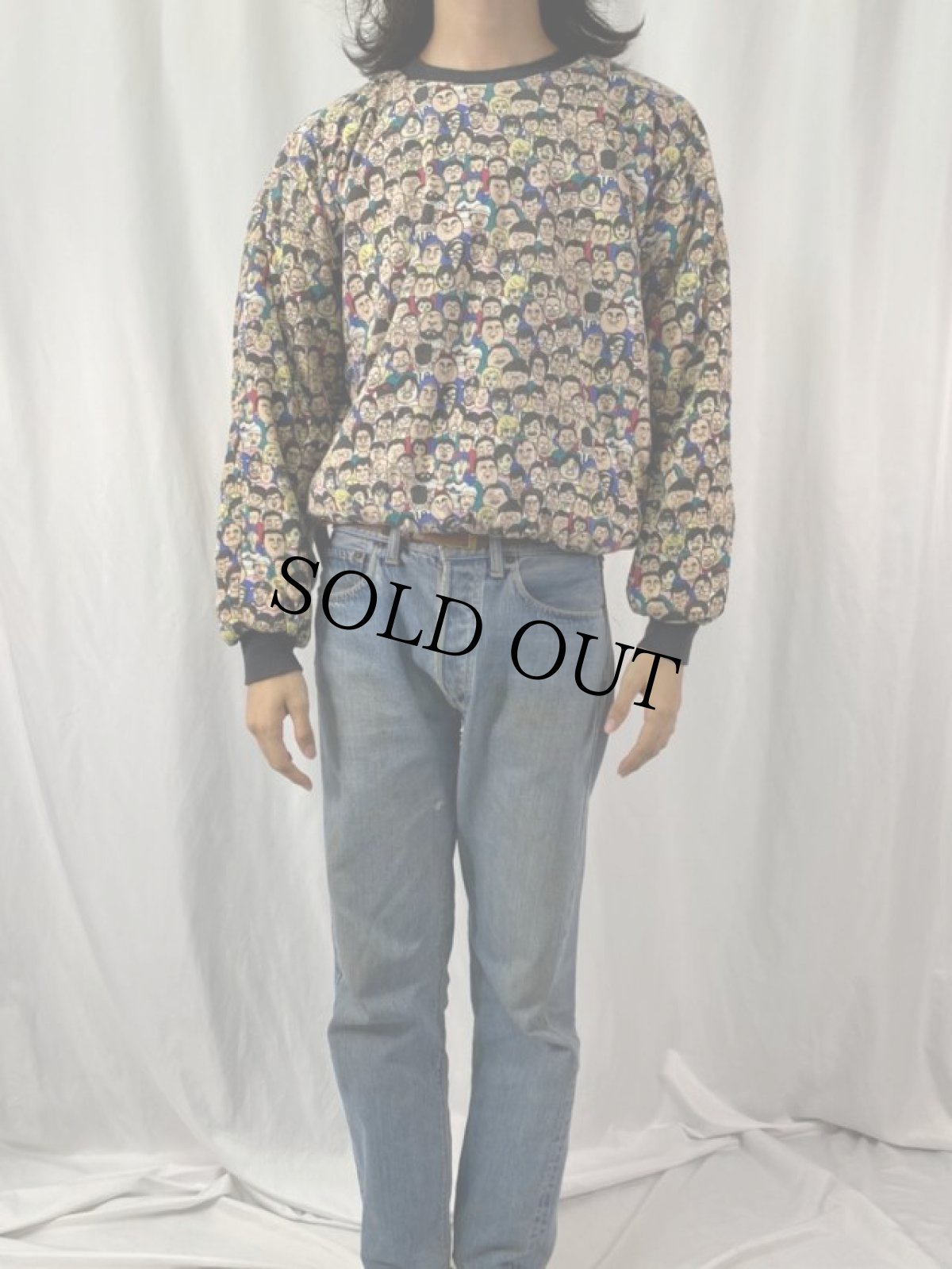 画像2: 80's 昭和スター プリントスウェット XL (2)