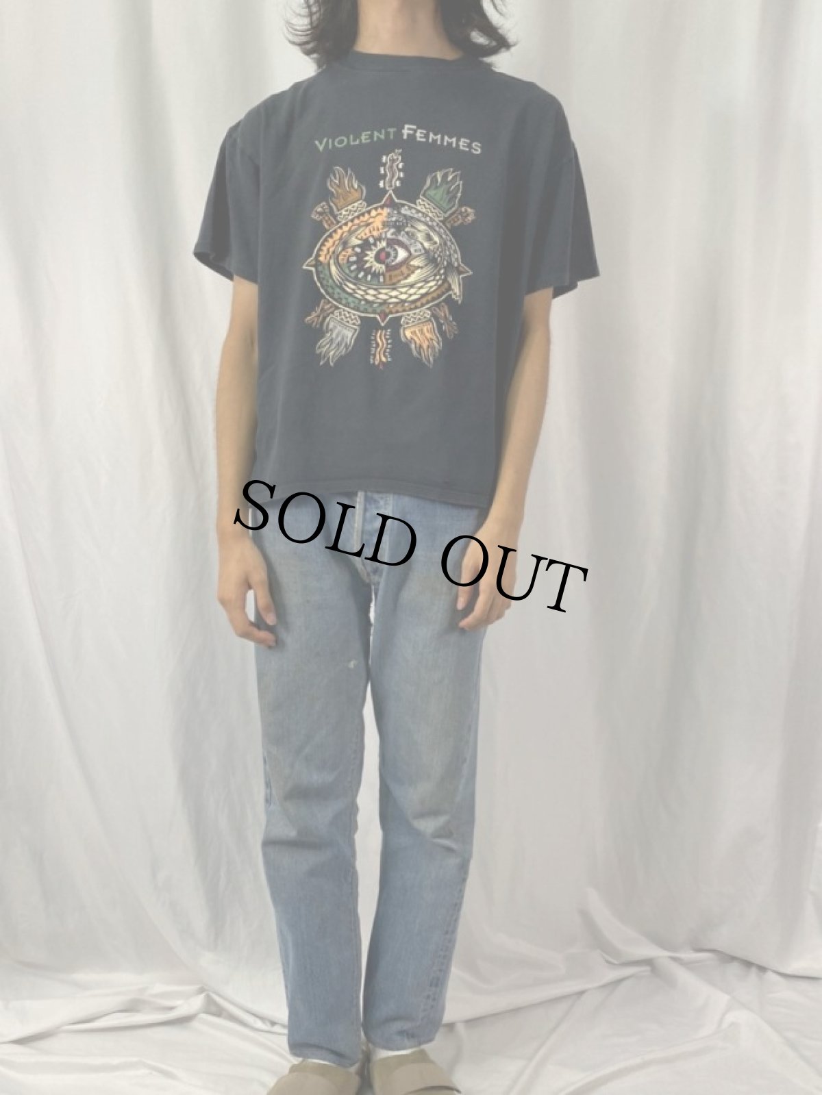 画像2: 90's VIOLENT FEMMES USA製 フォークパンクバンドTシャツ XL (2)