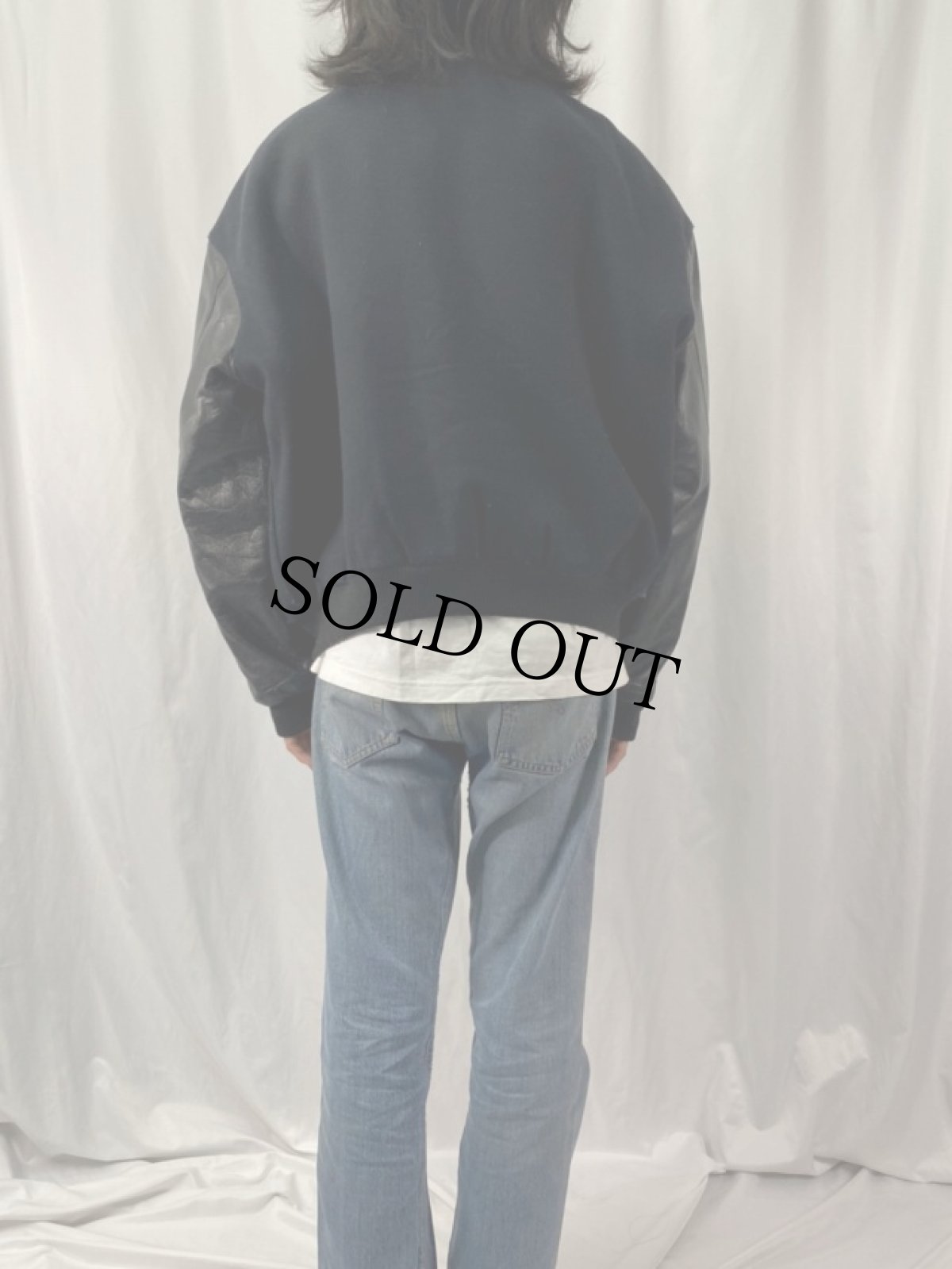 画像4: 90's〜 Dr.Martens ロゴ刺繍 メルトンスタジャン L (4)