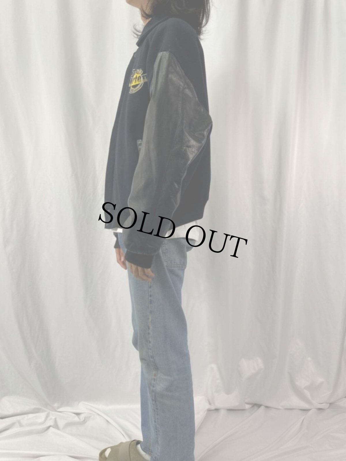 画像3: 90's〜 Dr.Martens ロゴ刺繍 メルトンスタジャン L (3)