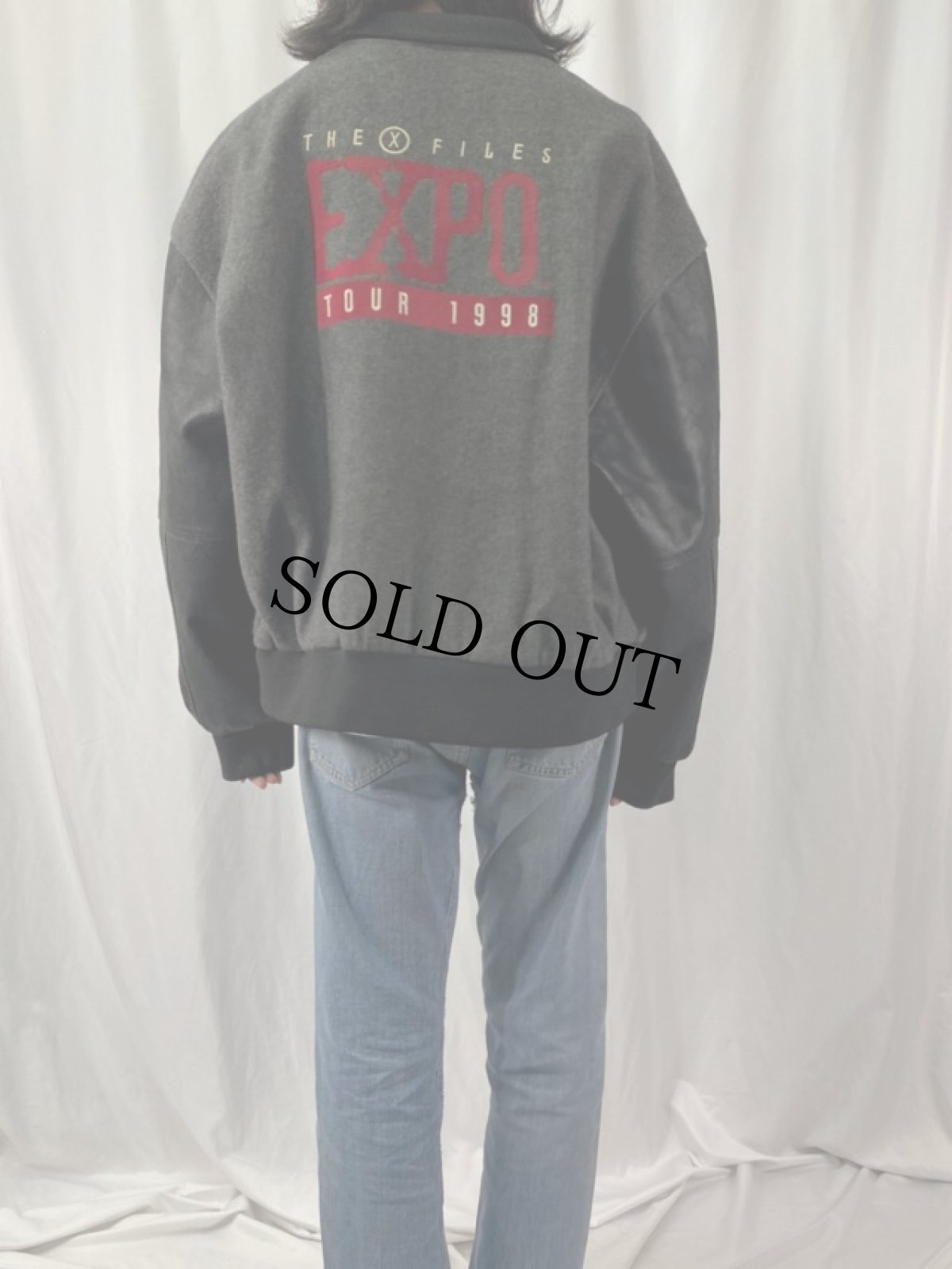 画像4: 90's THE X FILES "EXPO TOUR 1998" SFテレビドラマ ロゴ刺繍スタジャン XL (4)