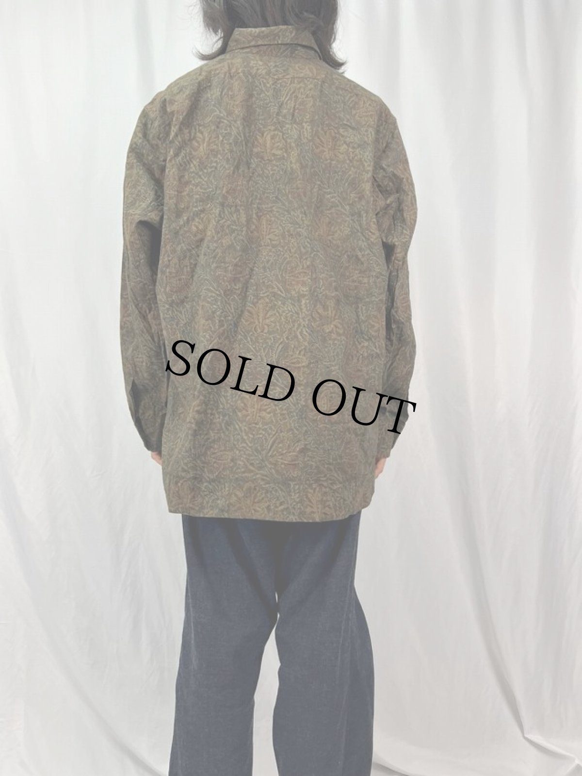 画像4: POLO Ralph Lauren 総柄 チンスト×マチ付き シャツ XL (4)