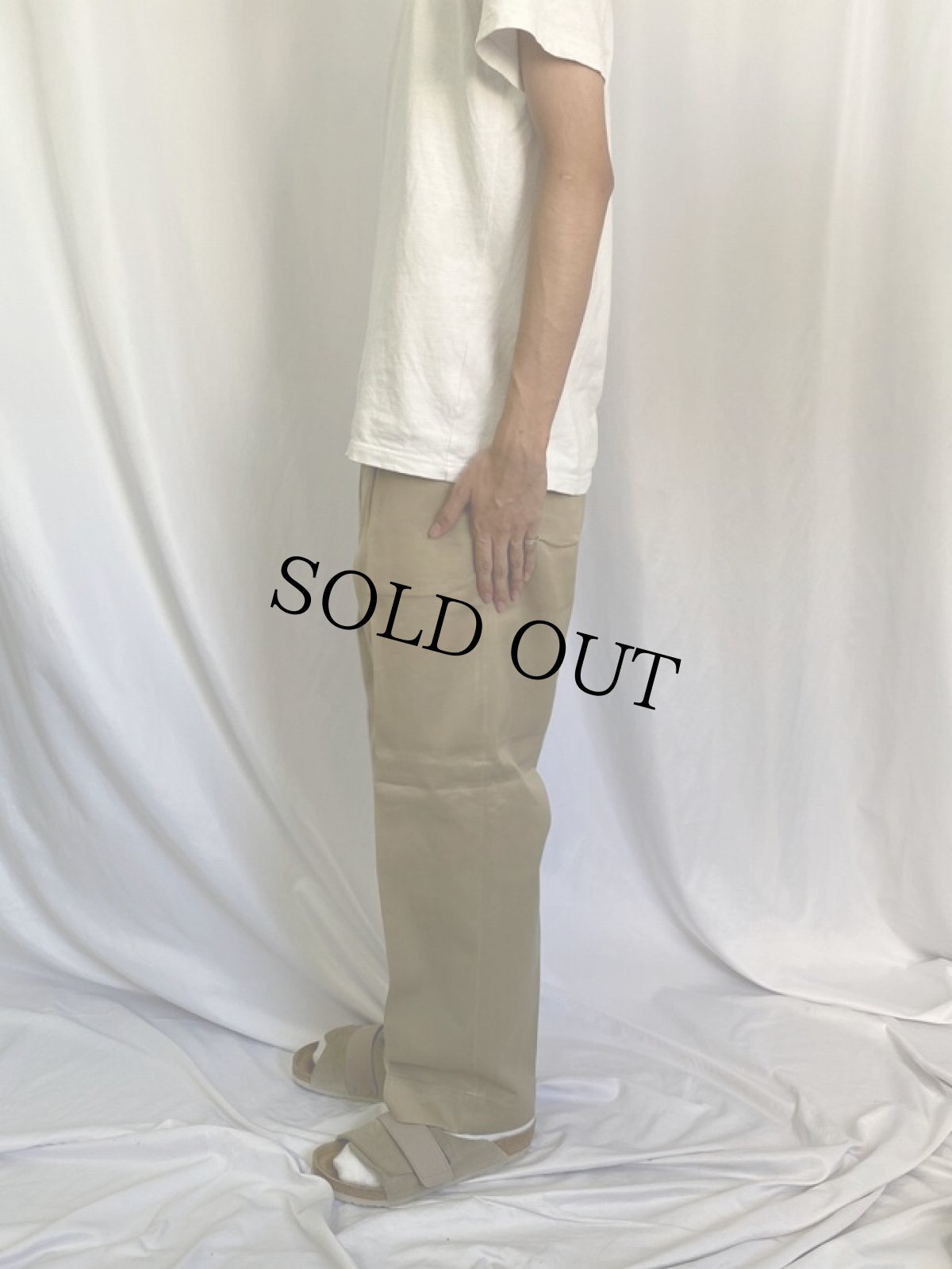 画像3: 50's U.S.ARMY 糊付け＆プレス チノトラウザーズ W30 (3)