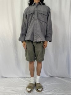 画像2: 90's Neiman-Marcus コットンツイルシャツ XL (2)