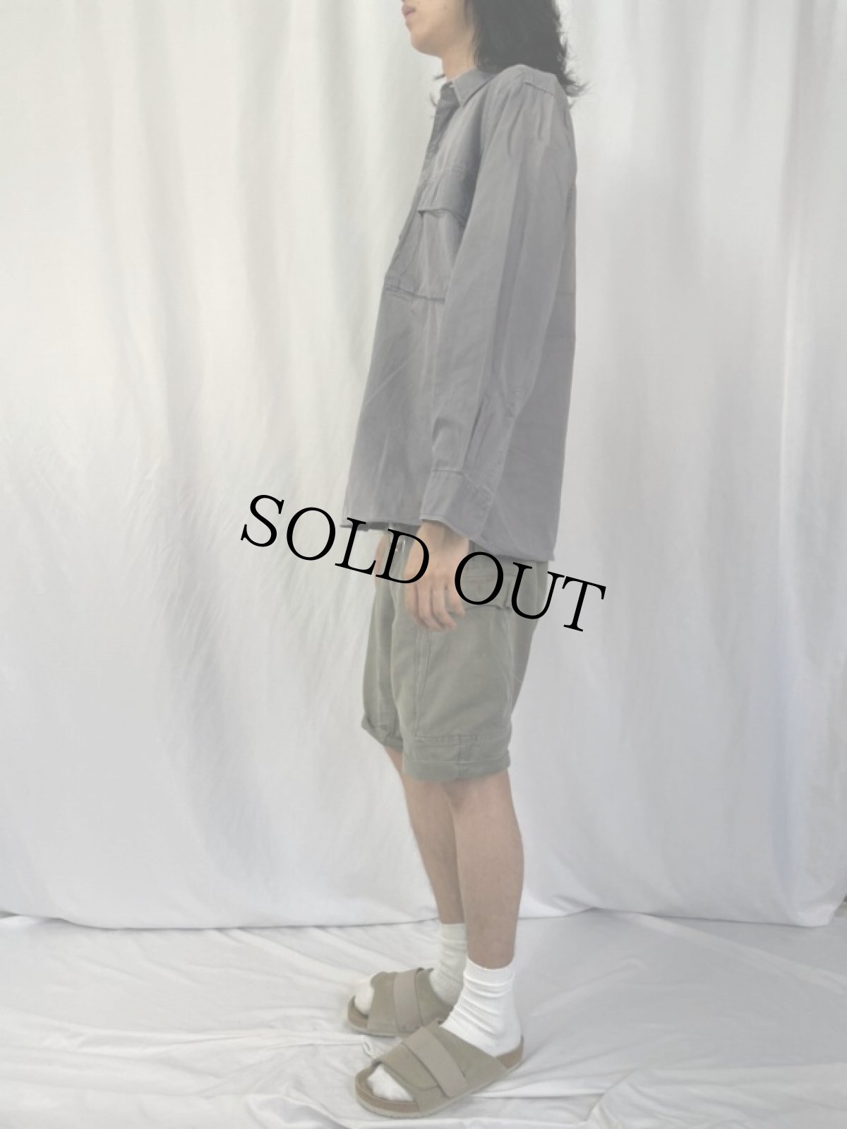 画像3: 90's Neiman-Marcus コットンツイルシャツ XL (3)