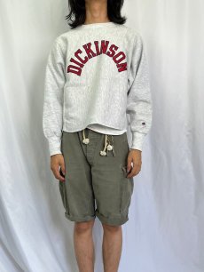 画像2: 90's Champion REVERSE WEAVE "DICKINSON" ナイロンパッチ付き スウェット M (2)