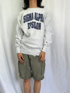 画像2: 90's Champion REVERSE WEAVE USA製 "SIGMA ALPHA EPSILON" 友愛会ロゴプリントスウェット XL (2)