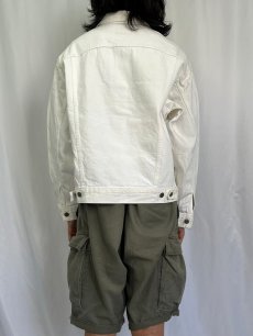 画像4: 80's Levi's 70505 USA製 ホワイトデニムジャケット L (4)