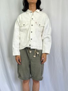 画像2: 80's Levi's 70505 USA製 ホワイトデニムジャケット L (2)