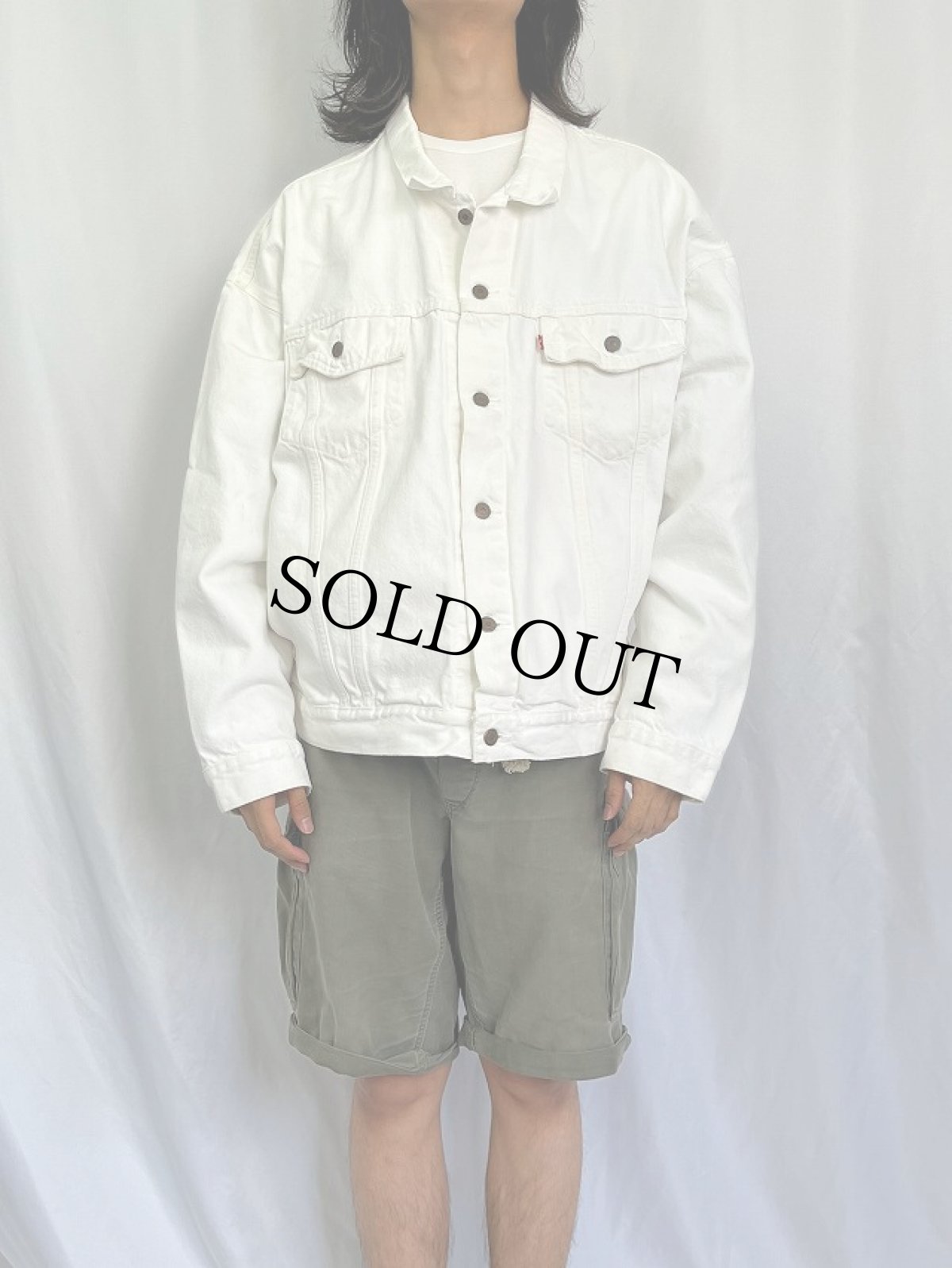 画像2: Levi's ホワイトデニムジャケット (2)