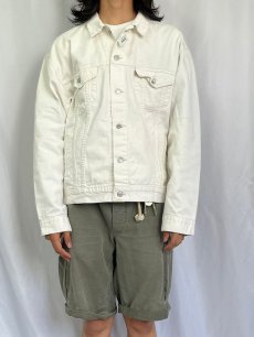 画像2: Levi's 70507 ホワイトデニムジャケット XL (2)