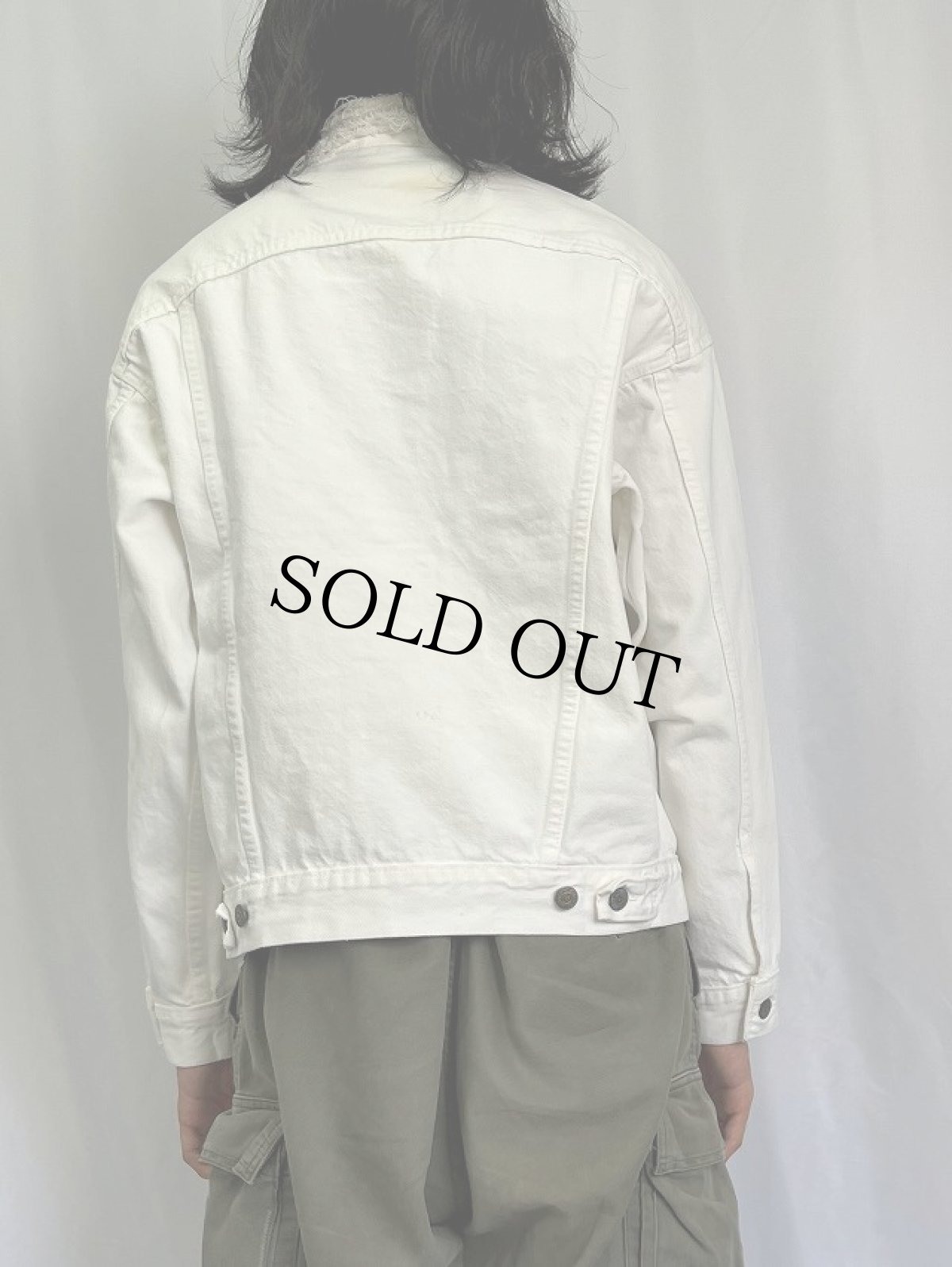 画像4: 80's Levi's 70507 USA製 ホワイトデニムジャケット (4)