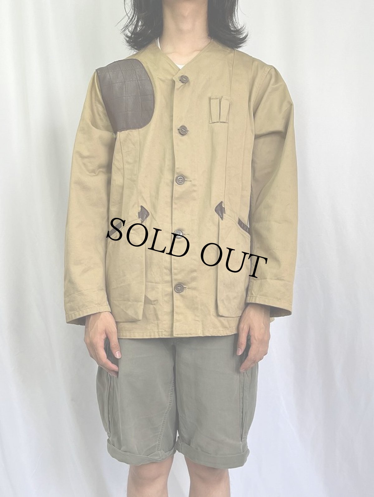 画像2: 60〜70's 10-X レザーガンパッチ付き シューティングジャケット (2)