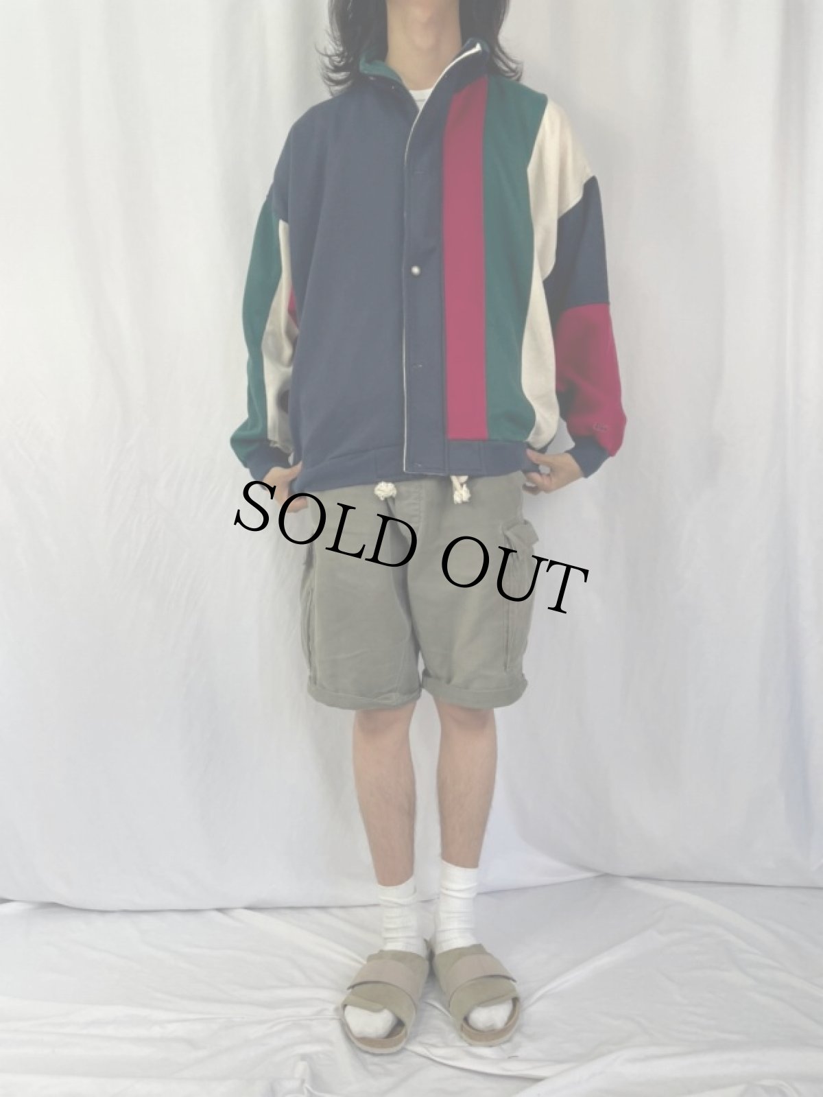 画像2: 80〜90's Chistian Dior MONSIEUR パネル切り替え スウェットジャケット XL (2)