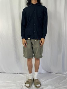 画像2: 90's Burberrys' 襟付きニットカーディガン NAVY SIZE 4 (2)