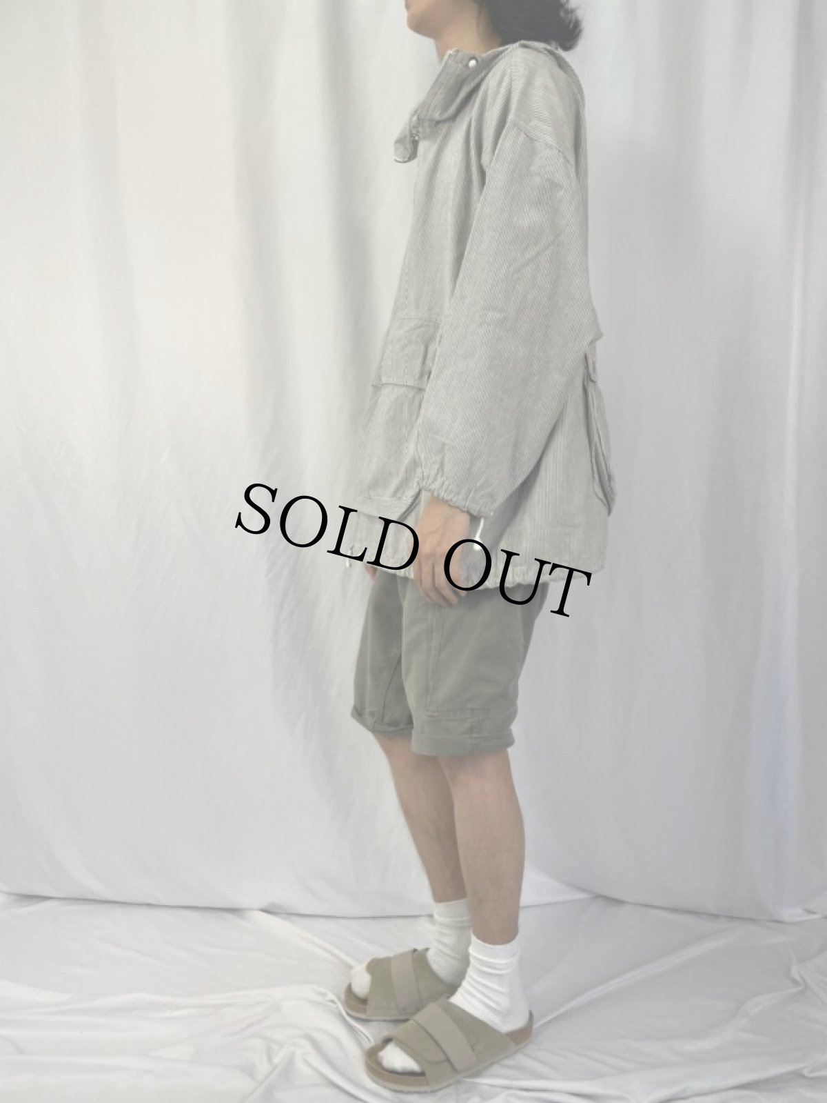 画像3: 80's ISSEY MIYAKE I.S. Chisato Tsumori Design JAPAN製 ストライプ柄 ロゴプリントジップパーカー SIZE 9 (3)