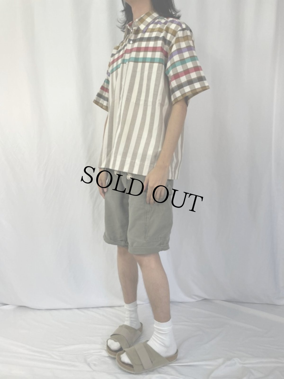 画像3: GIVENCHY MONSIEUR チェック×ストライプ柄 シャツ (3)