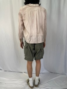 画像4: 90's GIORGIO ARMANI Neiman Marcus別注 ストライプ柄 シルクプルオーバーシャツ SIZE 46 (4)