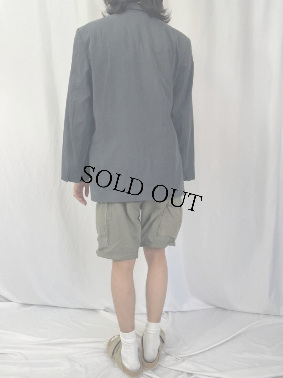 画像5: 90's agnes b. HOMME FRANCE製 ビスコーステーラードジャケット SIZE 56 (5)