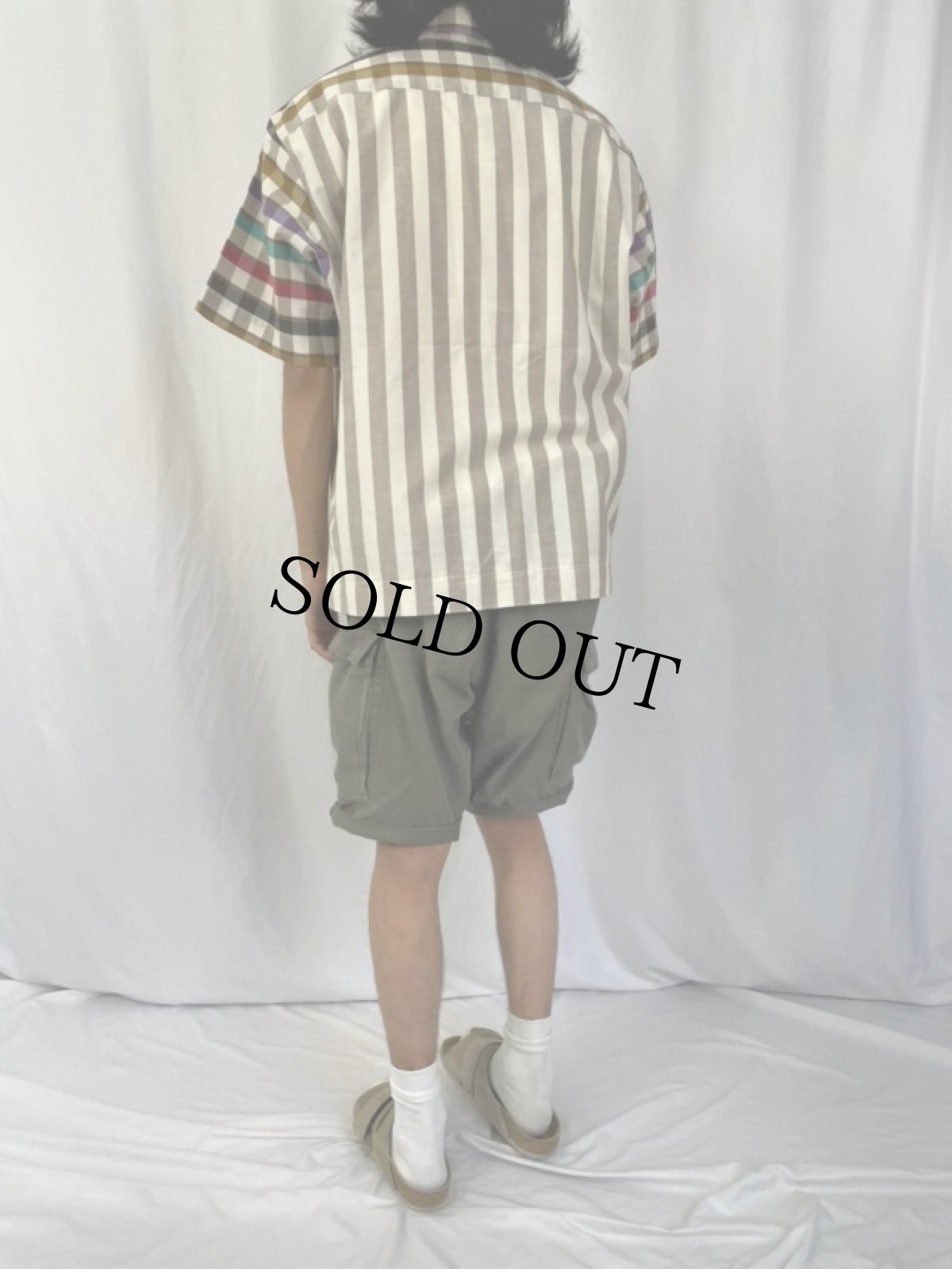 画像4: GIVENCHY MONSIEUR チェック×ストライプ柄 シャツ (4)