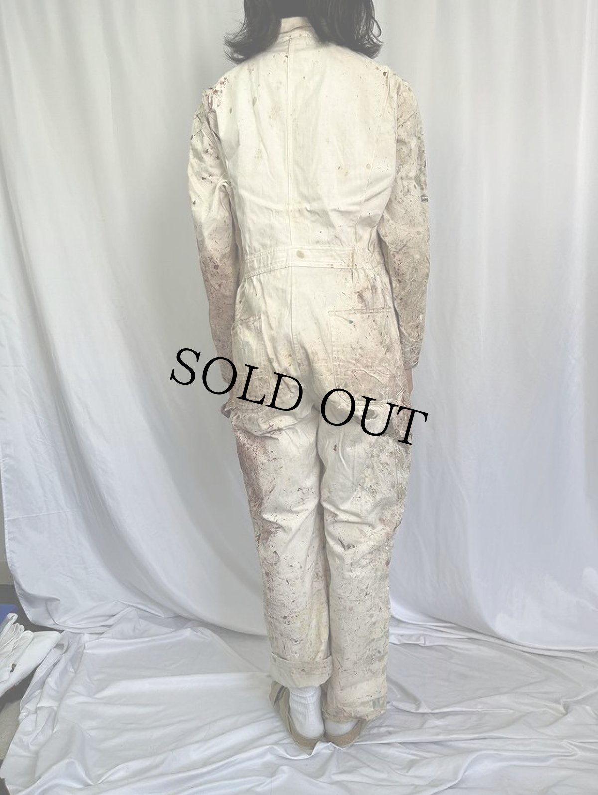 画像4: 50's PENNY'S BIG MAC ペンキペイント ヘリンボーンツイル オールインワン (4)