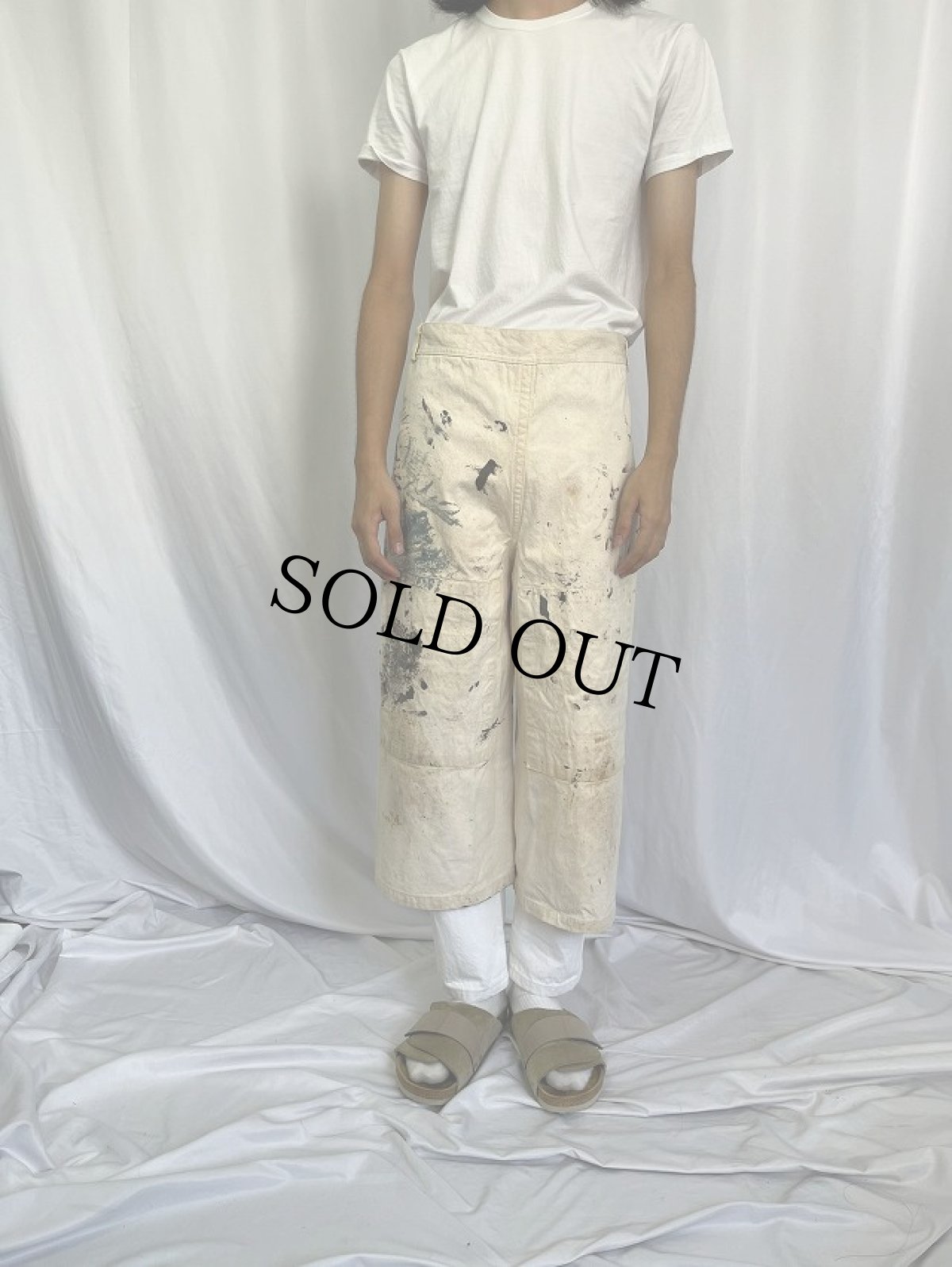 画像2: 50's UNION SUPPLY Co. ペンキペイント ペインターダックチャップス M (2)