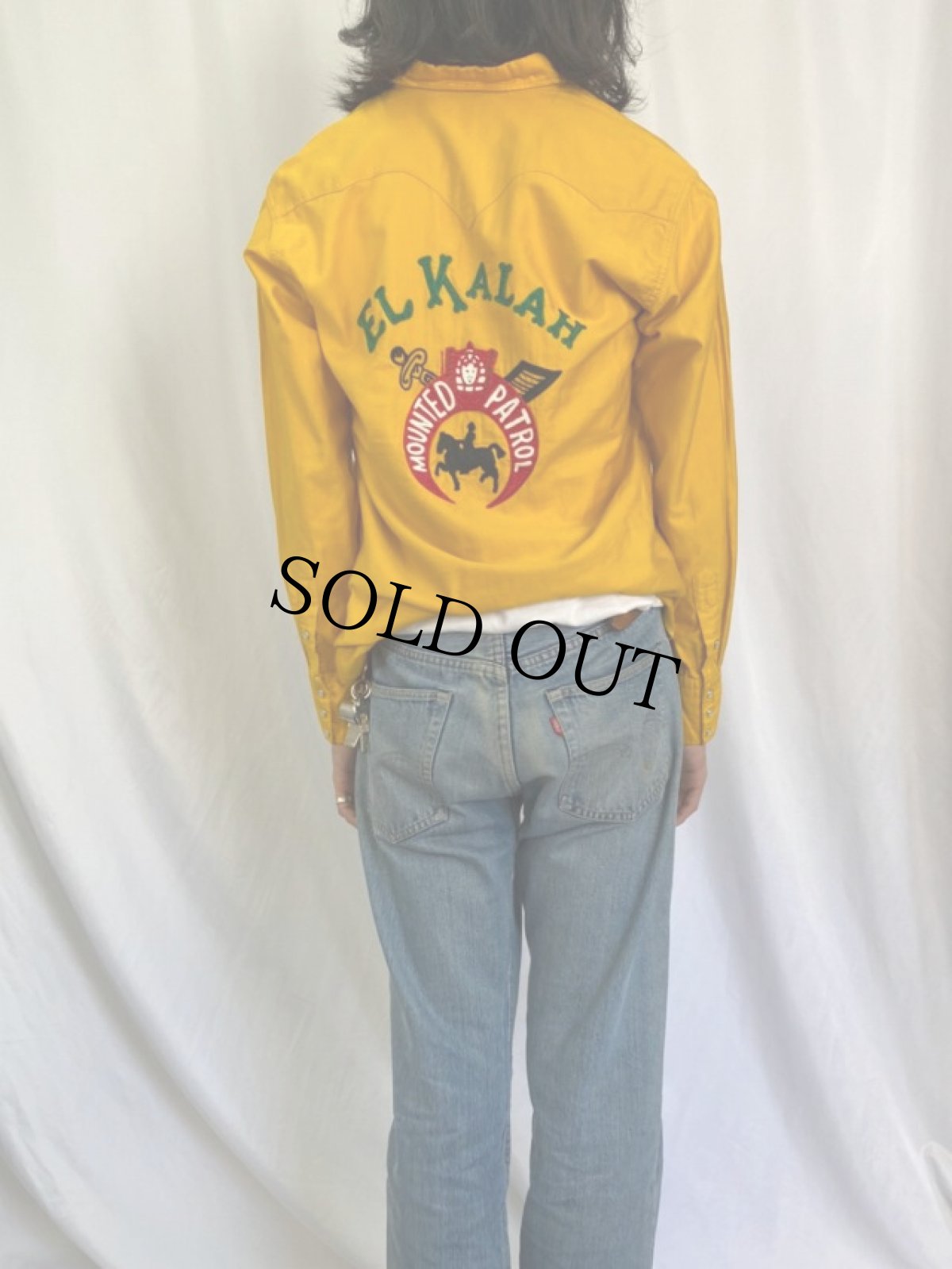 画像4: 50's Tem-Tex "shriners" チェーン刺繍 コットンウエスタンシャツ SIZE16-34 (4)