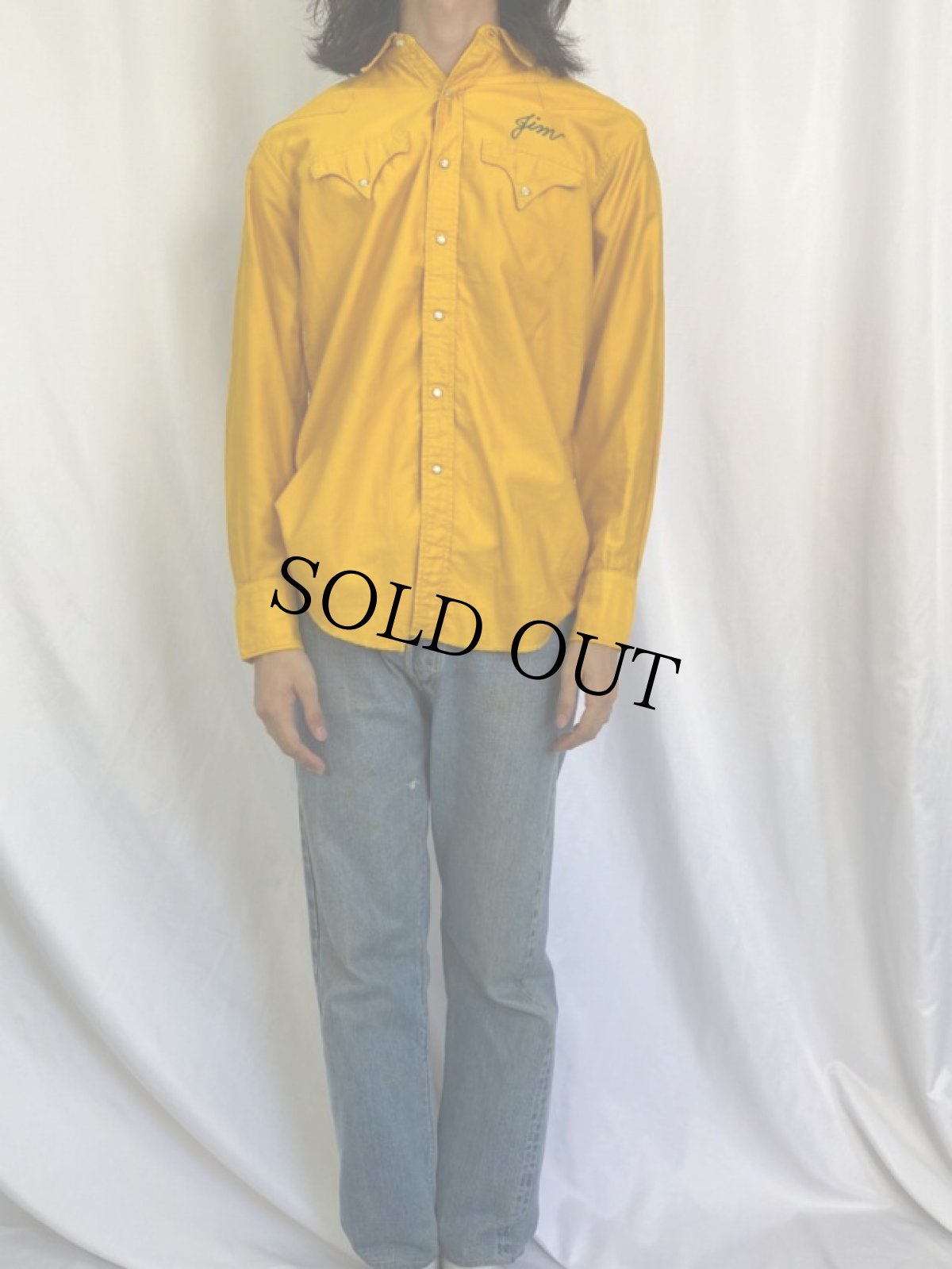 画像2: 50's Tem-Tex "shriners" チェーン刺繍 コットンウエスタンシャツ SIZE16-34 (2)