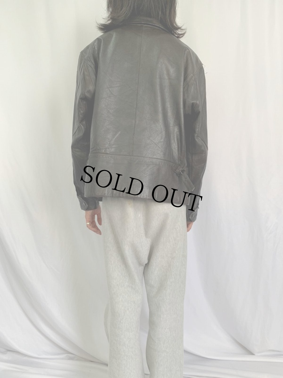 画像4: 80's BANANA REPUBLIC レザージャケット SIZE42 (4)