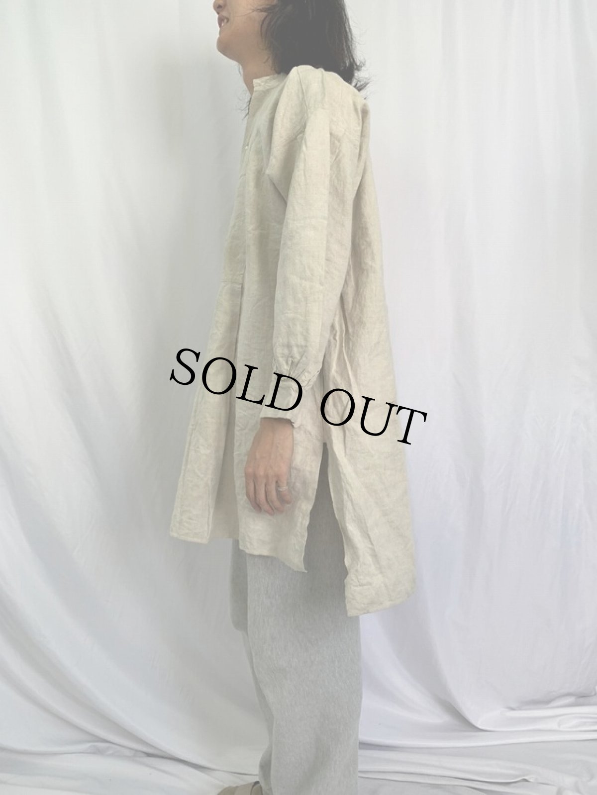 画像3: 1900〜1920s French Antiques リネンスモックシャツ (3)