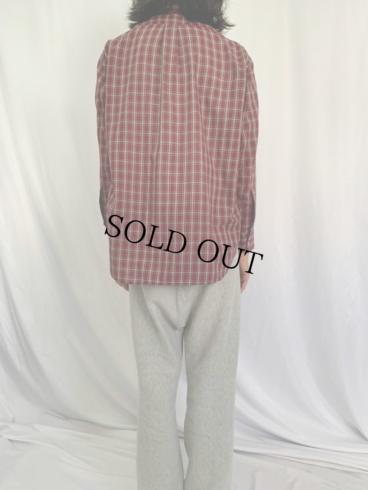 画像4: 70's Brooks Brothers 6ボタン チェック柄 ポリエステル×コットンシャツ S (4)