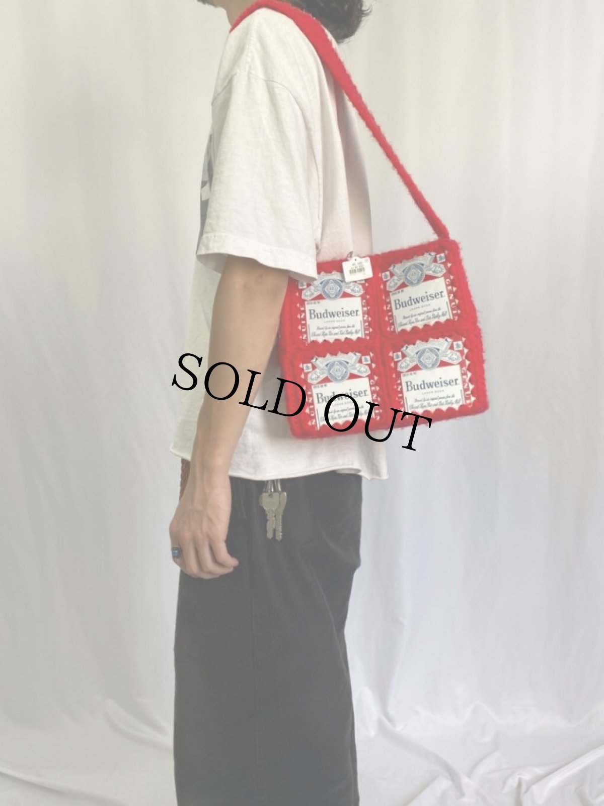 画像3: ハンドメイド ビール缶 ニットショルダーバッグ (3)