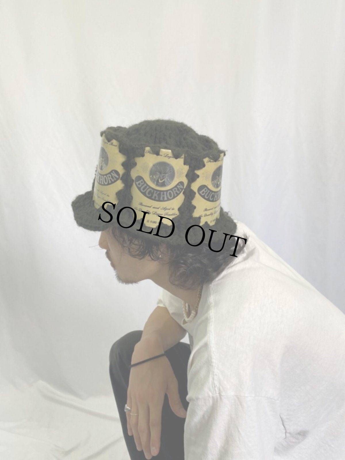 画像3: ハンドメイド ビール缶 ニットハット (3)