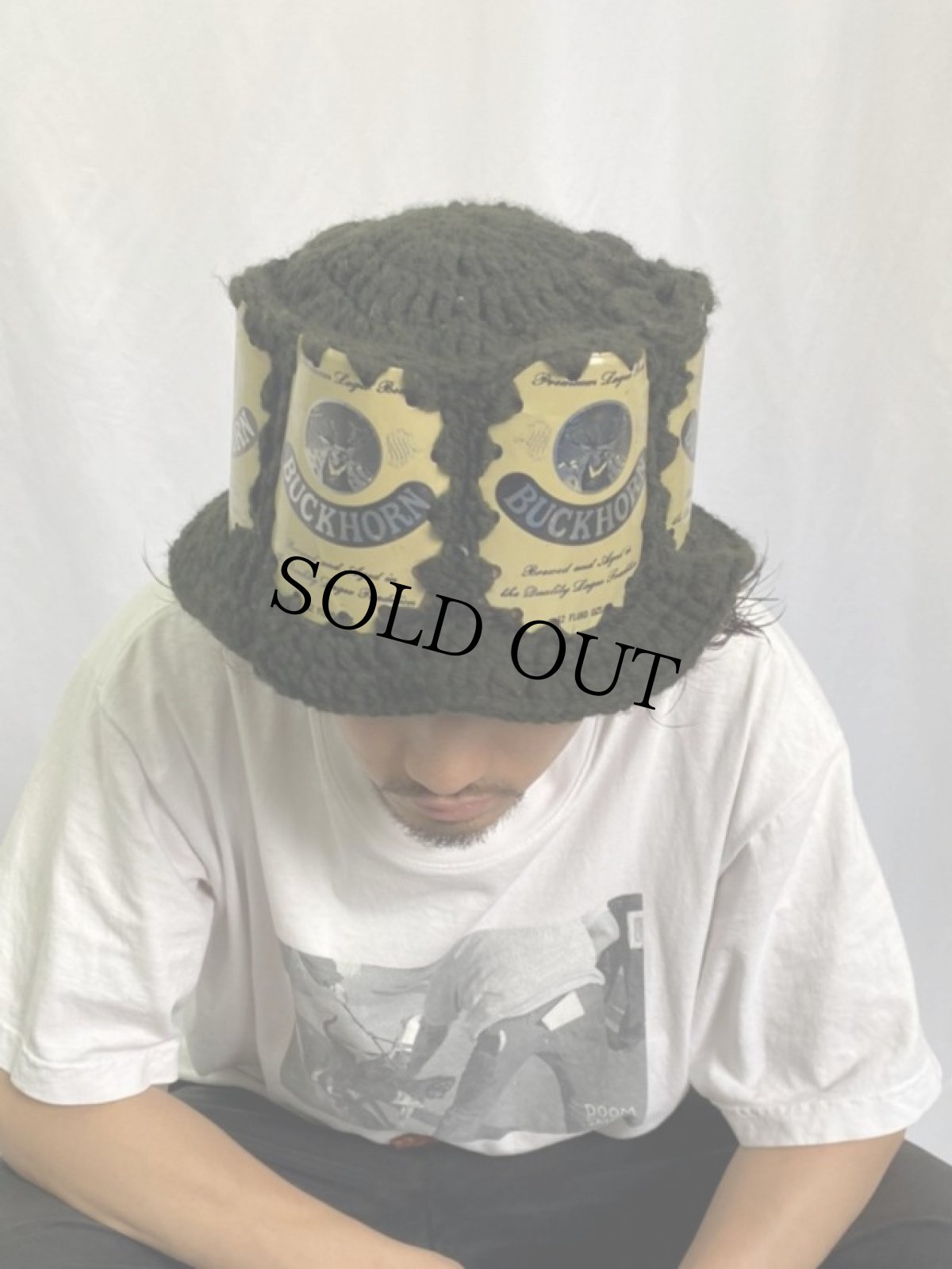 画像2: ハンドメイド ビール缶 ニットハット (2)