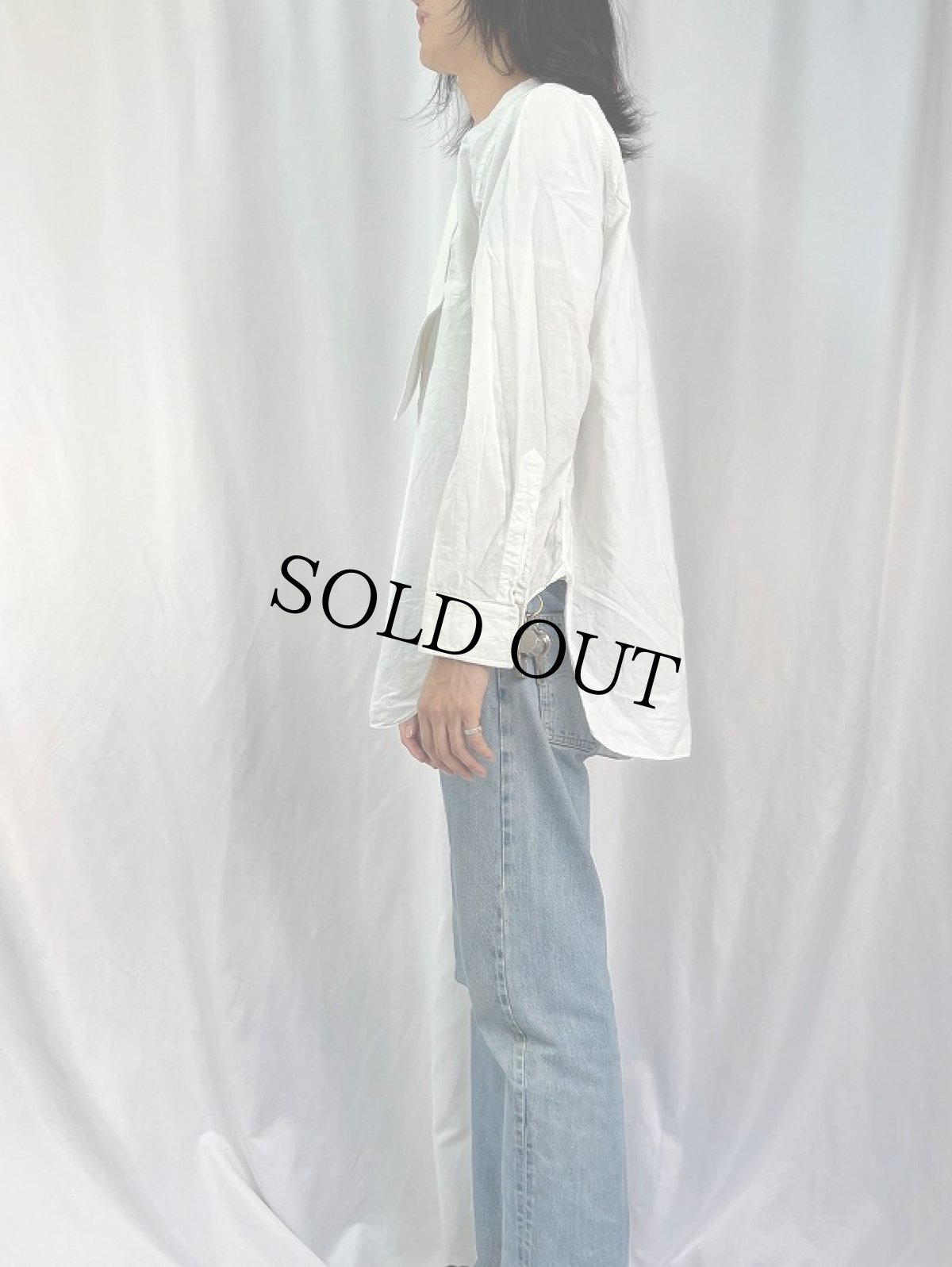 画像3: 20〜30's ARROW "イカ胸×ダブルカフス×デタッチャブルカラー×マチ付き" コットンドレスシャツ (3)