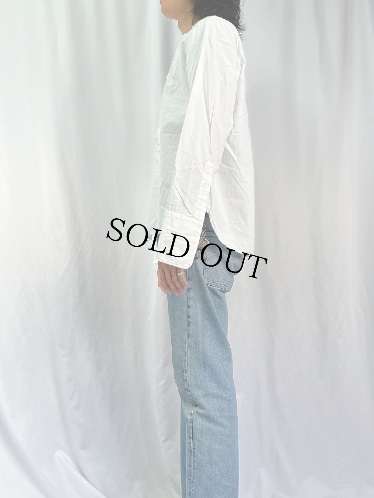 画像3: 50's ARROW "ダブルカフス×デタッチャブルカラー×マチ付き" コットンドレスシャツ SIZE16 1/2-34 (3)