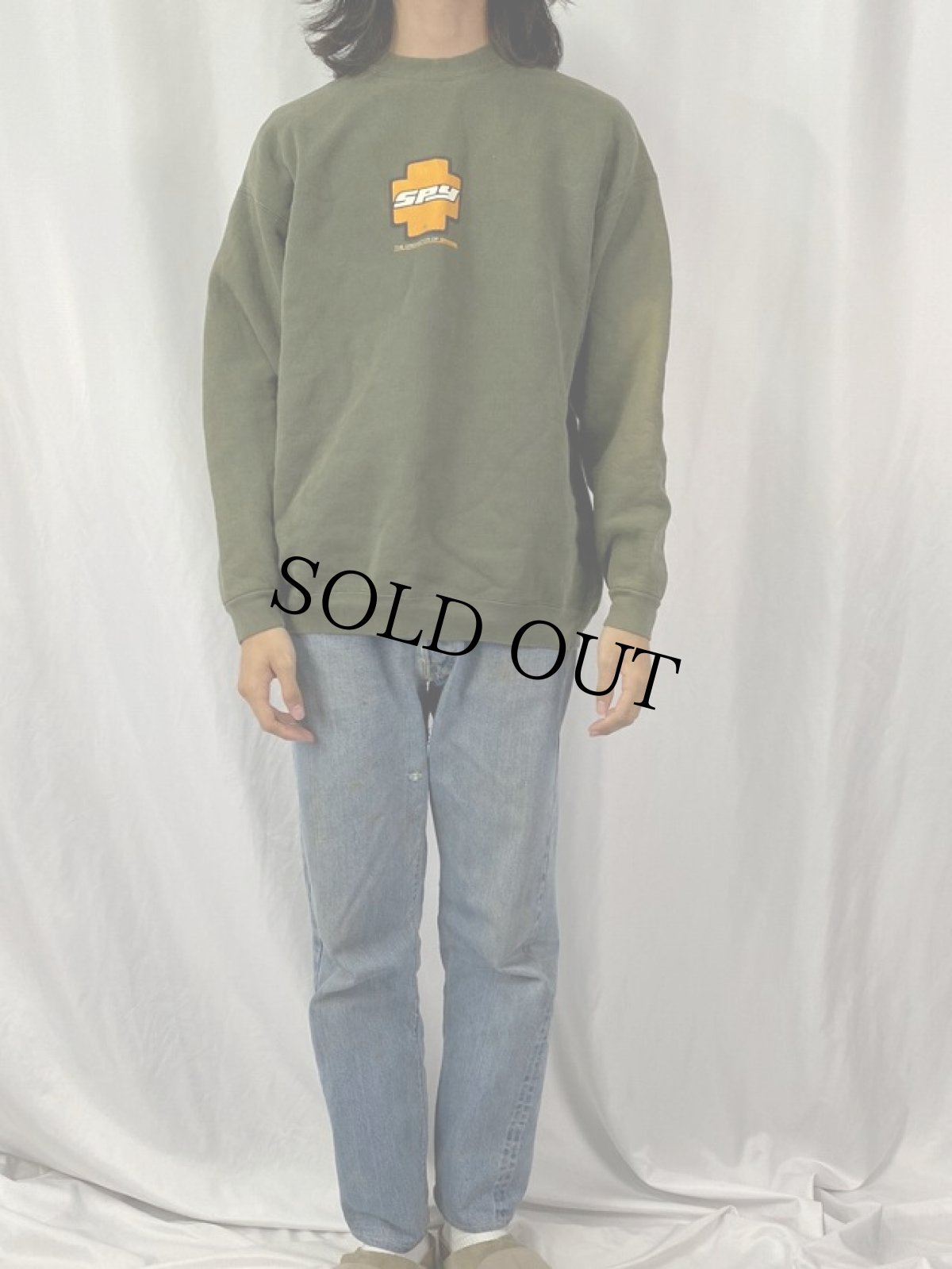 画像2: SPY OPTIC USA製 アイウェアブランド ロゴプリントスウェット XL (2)