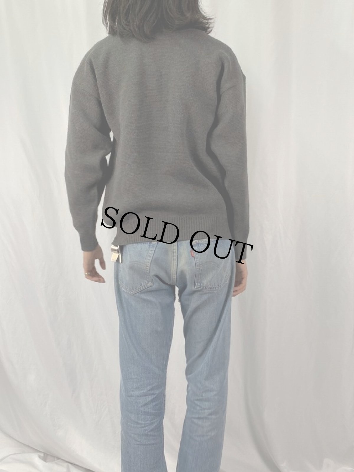 画像4: 90's EURO ITALY製 "デザイン画" スキーニットセーター M (4)